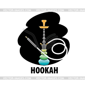 Logo hookah - color vector clipart