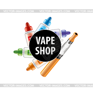 Logo for shop of electronic cigarettes - vector clip art