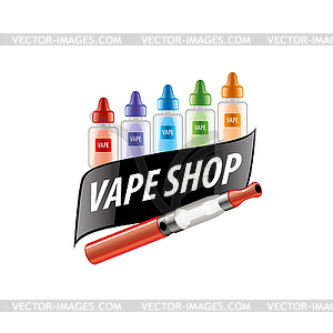 Logo for shop of electronic cigarettes - vector image