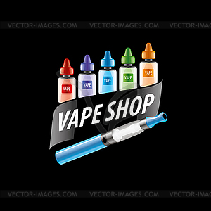 Логотип для магазина электронных сигарет - векторизованное изображение