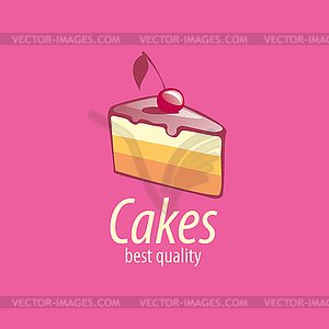 Cake logo - vector clip art