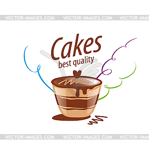 Cake logo - stock vector clipart