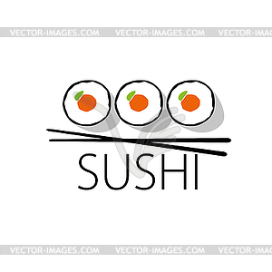 Sushi logo - vector clipart / vector image