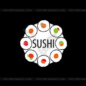 Sushi logo - vector clipart
