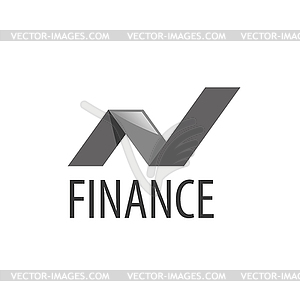 Logo Finance - white & black vector clipart