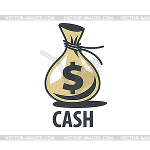 Logo bag of money - vector clipart