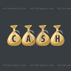 Logo bag of money - vector clipart