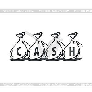 Logo bag of money - vector clipart