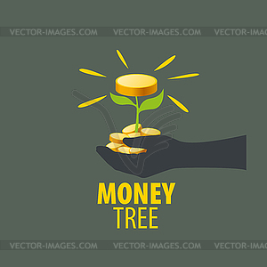 Logo money tree - vector clipart
