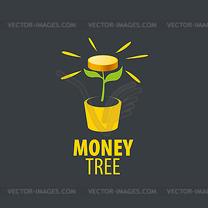 Logo money tree - royalty-free vector image