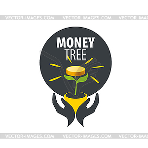 Logo money tree - vector clip art