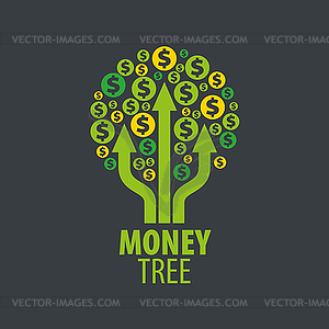 Logo money tree - vector clip art