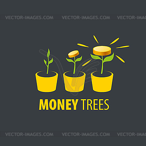 Logo money tree - vector image