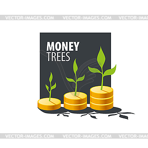 Logo money tree - vector clipart / vector image