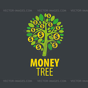Logo money tree - vector image