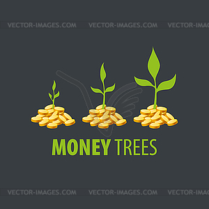 Logo money tree - vector clip art