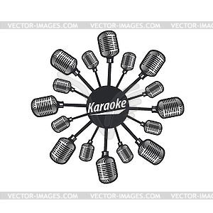 Logo karaoke - vector image