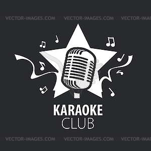 Logo karaoke - vector image