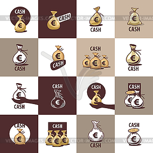 Logo bag of money - vector EPS clipart