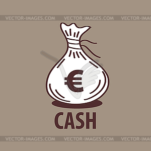 Logo bag of money - vector clip art