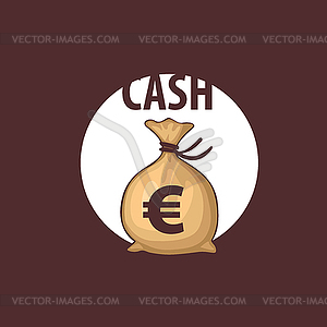 Logo bag of money - vector clipart