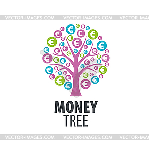 Logo money tree - vector clip art