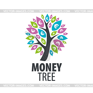 Logo money tree - vector image