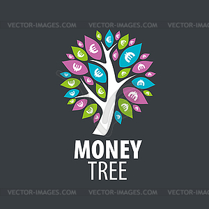 Logo money tree - vector clipart