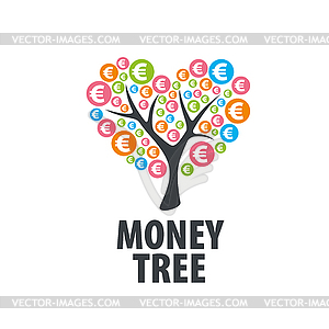 Logo money tree - vector image