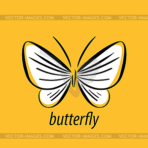 Butterfly logo - vector clipart