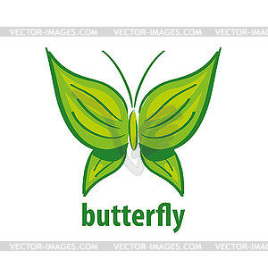 Butterfly logo - royalty-free vector clipart