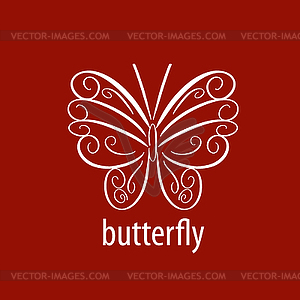 Butterfly logo - vector clip art