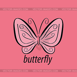 Butterfly logo - vector image