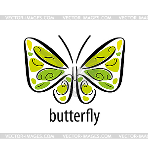 Butterfly logo - vector clip art