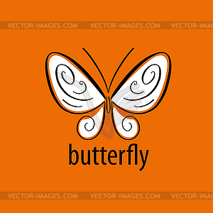 Butterfly logo - vector clip art