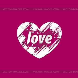 Logo heart splash - vector clipart