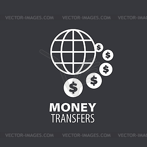 Логотип денежные переводы - векторный клипарт