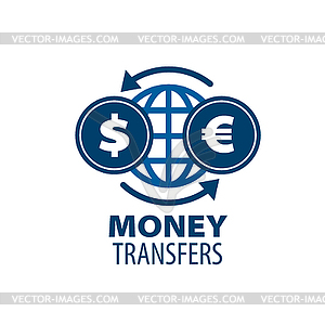 Logo remittances - vector image