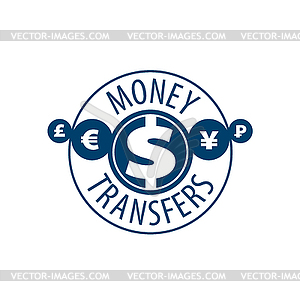 Logo remittances - vector clipart