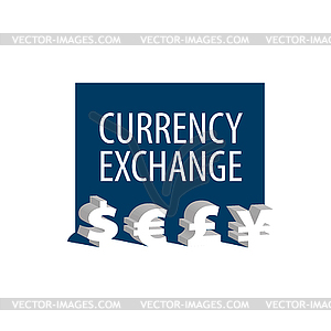 Logo currency exchange - vector image