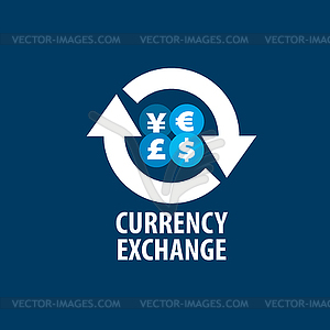 Logo currency exchange - vector image