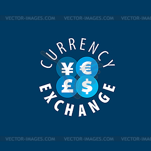 Logo currency exchange - vector image