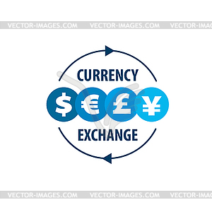 Logo currency exchange - vector EPS clipart