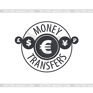 Logo remittances - vector image