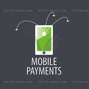Logo mobile payments - vector image