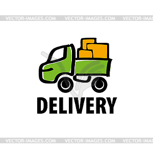 Logo trucking - vector image