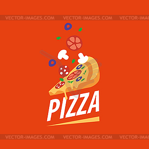 Pizza logo - vector clipart