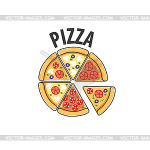 Pizza logo - vector image