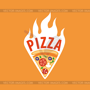 Pizza logo - vector clipart