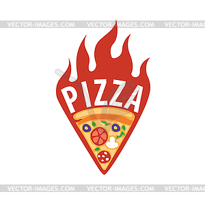 Pizza logo - vector clipart